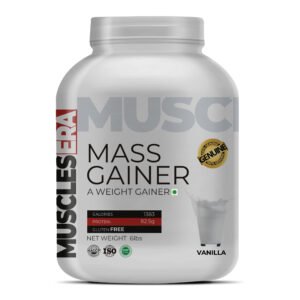 Muscles Era Weight Gainer 6 lbs Vanilla high calorie mass gainer for muscle gain and weight gain