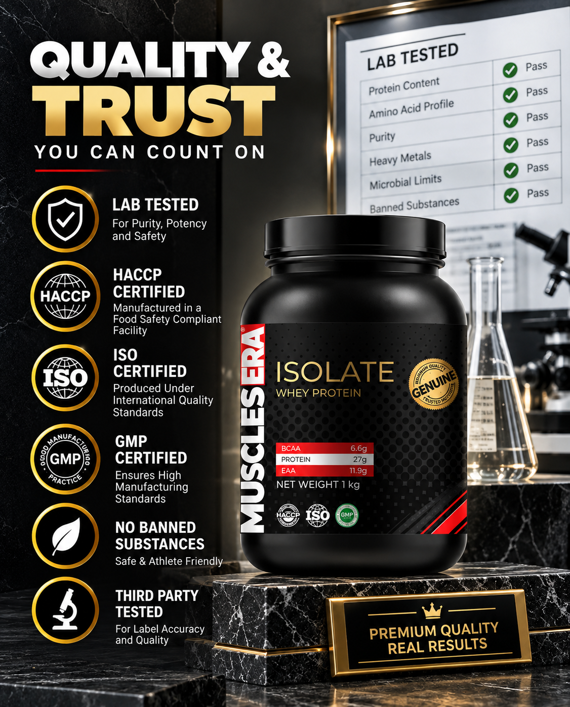 Muscles Era 100% Whey Protein Isolate 1 kg – Caffè Mocha - Image 4