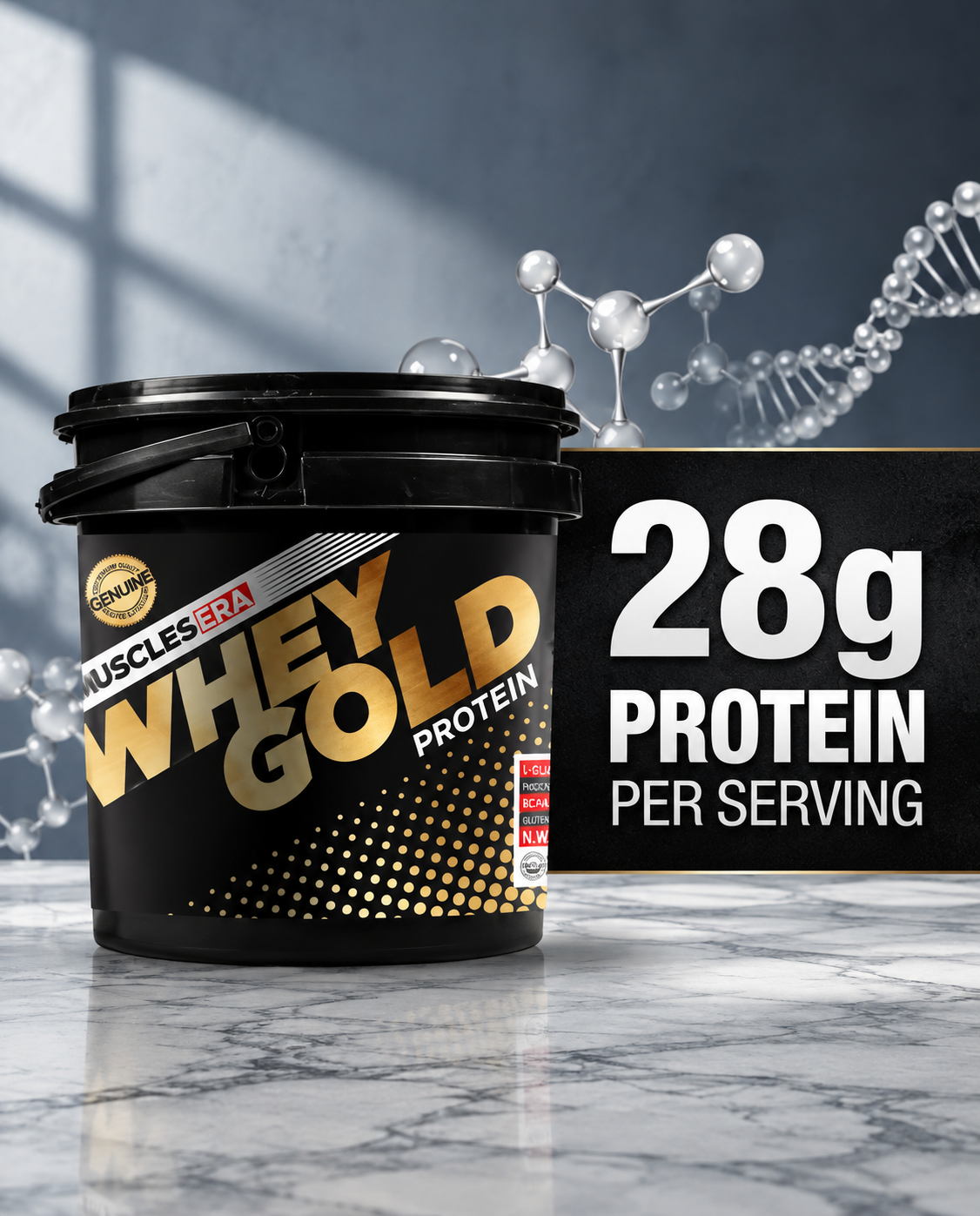 Muscles Era Whey Gold Protein 5 kg – Chocolate - Image 2